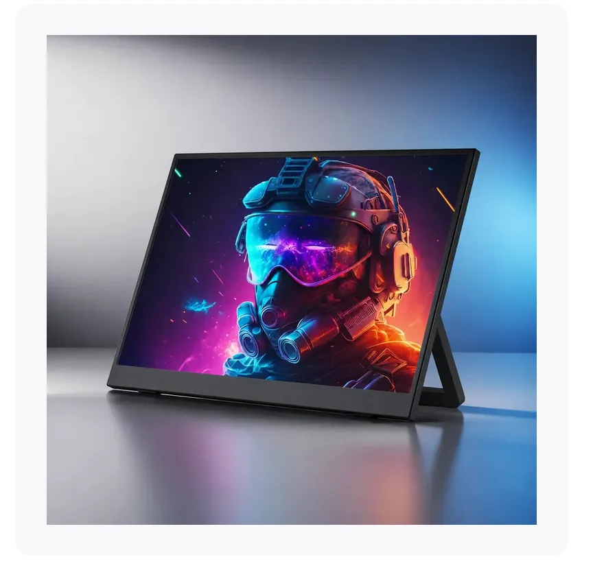 Uperfect 15.6-inch portable touch monitor on a gradient studio background